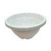 Broad plastic pot- White