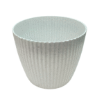 Broad plastic pot- White