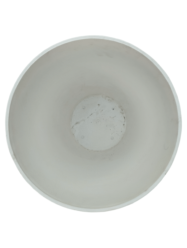 Glossy finish plastic pot- white