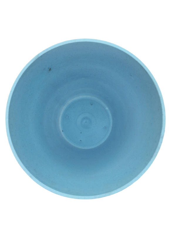 Glossy finish plastic pot- light blue