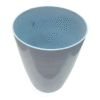Glossy finish plastic pot- light blue