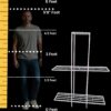Size comparison chart for the plant stand